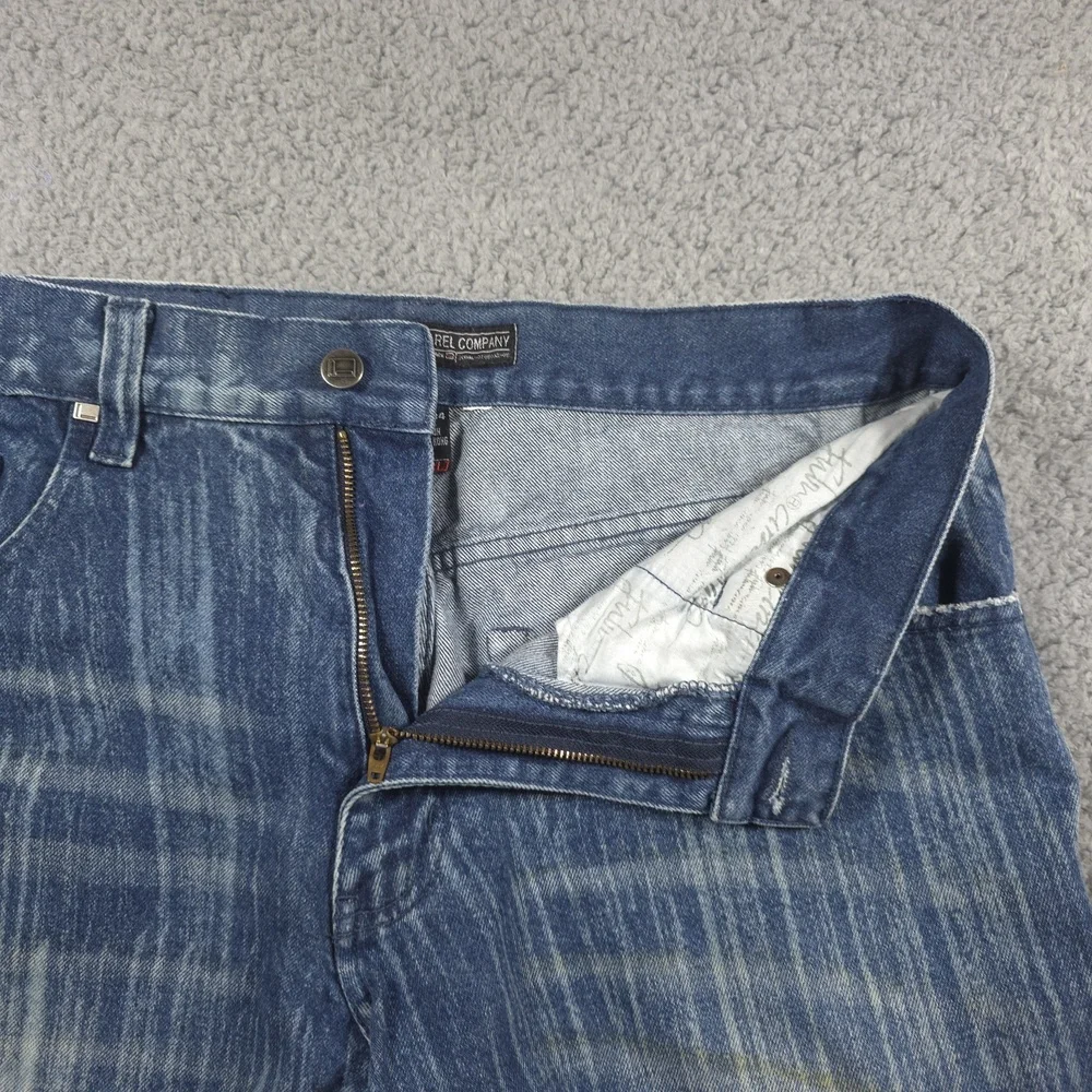 VTG Fubu‎ Mens Carpenter Jeans 34x34 Blue Denim Wide Leg Street Wear Skate Baggy